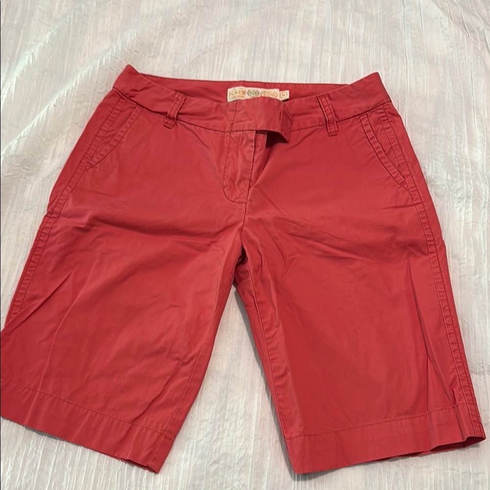 J. Crew Red Bermuda Shorts